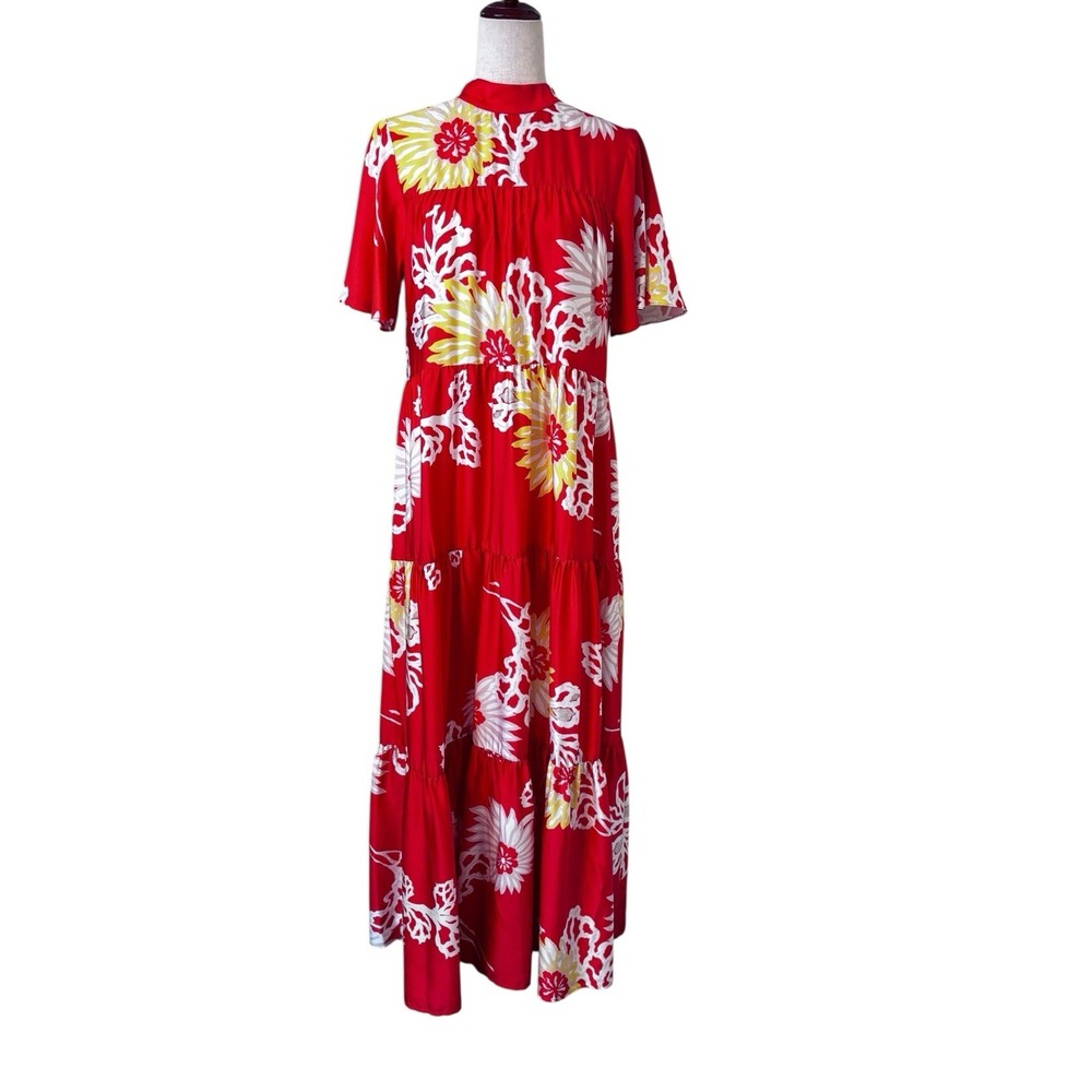 Anthropologie Corey Lynn Calter Giana Floral Tiered Maxi Dress‎ Women's Size L